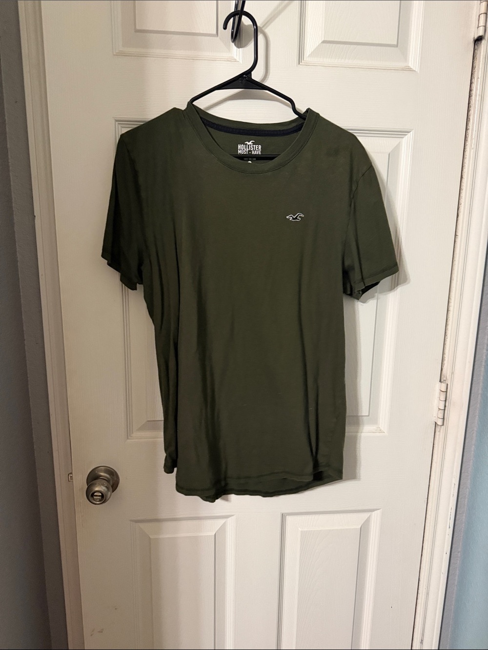 Hollister Olive Green Short Sleeve Logo Tee